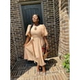 thumbnail image 2 of Rossette Flare Puff Hand Dress With Belt, 2 of 8