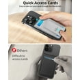 thumbnail image 6 of ExtreLife Magnetic Phone Wallet Stand, Magsafe Card Holder Compatible for iPhone 16/15/14/13/12 Series, Genuine Leather, RFID Blocking, Fits 9 Cards, 6 of 9