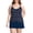 Deep Sea Navy Polka Dot, variant on Women's Plus Size DD-Cup Tulip Hem Tankini Top