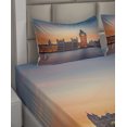 thumbnail image 2 of Ambesonne Colorful Fitted & Top Sheet Set with Shams, Big Ben and Parliament, Multicolor, 2 of 4