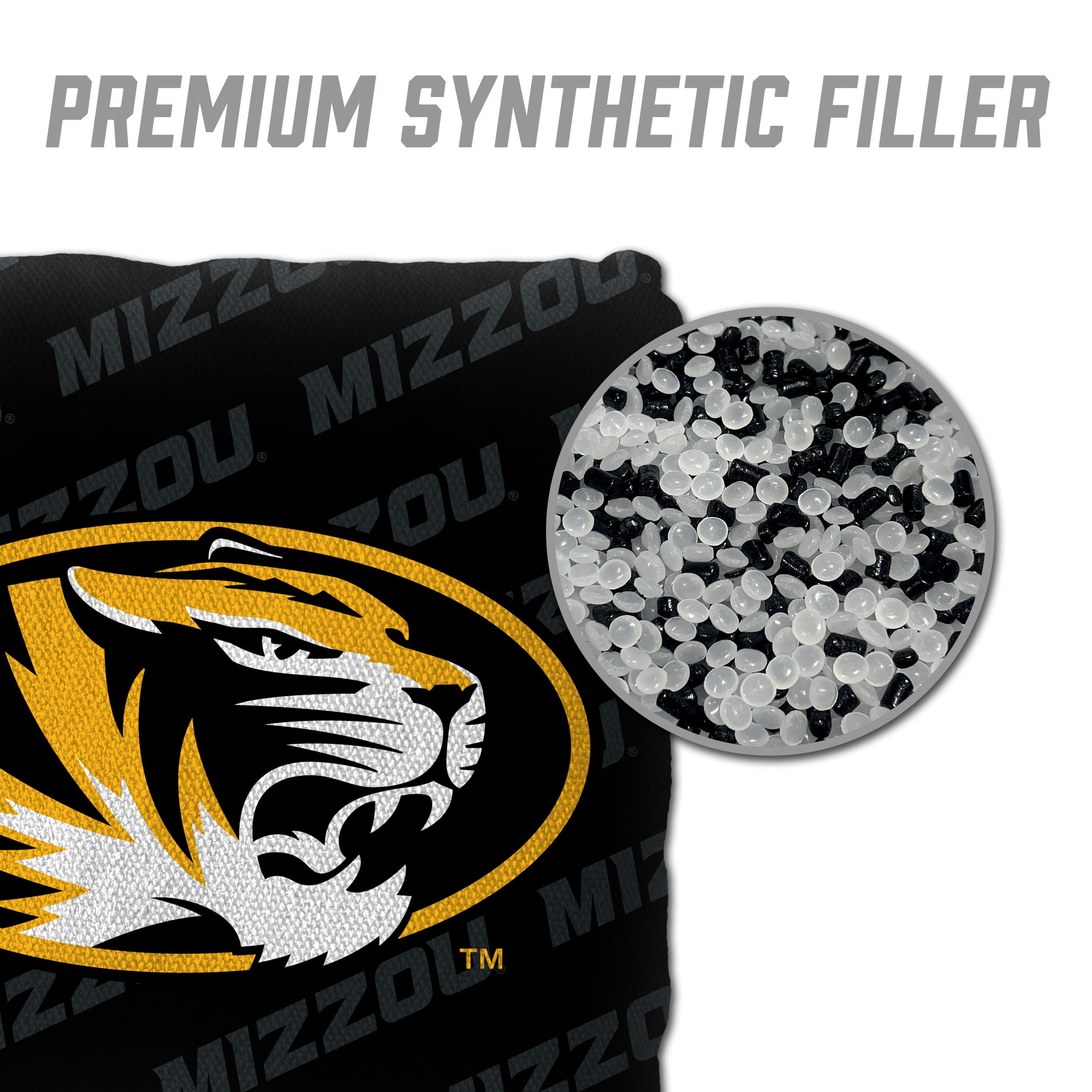 NCAA Missouri Tigers Cornhole Bags - 4PK - Black