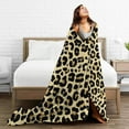 thumbnail image 5 of Cheetah Leopard Print Animal Skin Throw Blanket for Couch Sofa Bed 80" X 60", Queen Size Fuzzy Soft Plush Throws for Adults, Lightweight Cozy Summer Autumn Blankets All Seasons, 5 of 6