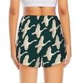 thumbnail image 2 of Lsque Flying Swans Printed Women's Running Shorts with Liner Pockets,Elastic Quick Dry Workout Athletic Gym Yoga Shorts,Womens High Waist Shorts-Medium, 2 of 9