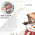 thumbnail image 2 of Snowman Christmas Dish Drying Mat Microfiber Kitchen Pad Large Counter Absorbent Dish Mats Drainer Rack 18"x24", 2 of 7