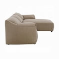 thumbnail image 7 of Vety L Shaped Sectional Sofa, Pillow Arm, Light Brown Nubuck Leather, 7 of 7