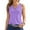 Purple, variant on Pntutb Clothes,Summer Sports Tops Womens V-Neck Button Sleeveless Solid Color Tank Top