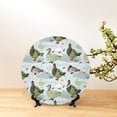 thumbnail image 6 of Cauagu Mallard Ducks Wild Birds Print Bone China Decorative Plate, Wall Mount Plate Holiday Decor Decorative Ceramic Plates with Stand Elegant Household Plates Decorative-8in, 6 of 6