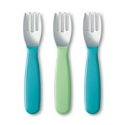 NUK Kiddy Cutlery Flatware Forks, 3 Pack, 18+ Months,