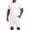 52#White, variant on Men's 2 Piece Casual Outfits Short Sleeve Golf Tennis Shirt and Drawstring Shorts White XL