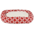 thumbnail image 2 of Majestic Pet Sherpa Links Bagel Pet Bed for Dogs, Calming Dog Bed Washable, Medium, Red, 2 of 5