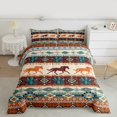 thumbnail image 2 of Feelyou Hippie Cactus Queen Comforter Set, Rustic Horse Animal Bedding Sets, Southwestern Style Reversible Bedding Comforter Set, Breathable Home Decor,3 Pieces, 2 of 8