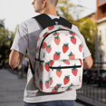 thumbnail image 2 of Wukai Hand Drawn Strawberry Versatile Backpack:Spacious,Organized,Comfortable,Ideal for Travel and Everyday Use with Multiple Pockets and Padded Straps, 2 of 8