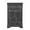 Gray, variant on Global Furniture USA Pompei Wooden Gray 5-Drawer Chest with Crystal Knob