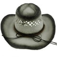 thumbnail image 4 of Straw Cowboy Hat Men Cowgirl Hats Women Sun Hat Sombreros Vagueros Classic Western Accents, 4 of 7