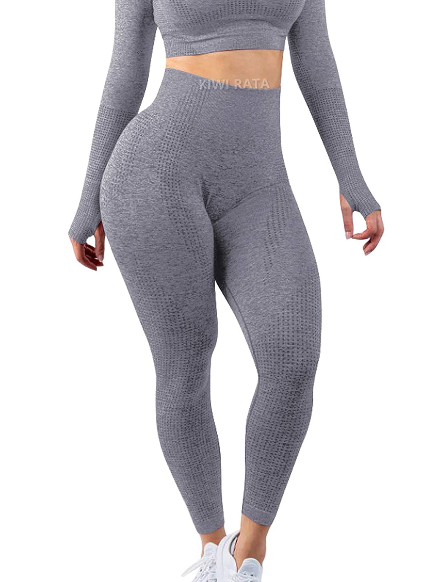 KIWI RATA Women Seamless High Waist Leggings Compression Tummy Control Butt Lift Yoga Pants Squat Proof Active Workout Tights 