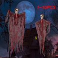 thumbnail image 2 of 10PCS Hanging Halloween Skeleton Ghosts Decorations  Grim Reapers for Best Halloween Outdoor Decorations, 2 of 5