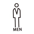 thumbnail image 4 of GUOOL Acrylic Bathroom Sign Decoration Restroom Wall Toilet Symbol Identification Sign Men, 4 of 7
