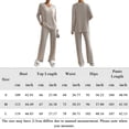 thumbnail image 2 of Blusa Conjunto casual de 2 piezas para mujer Conjunto de 2 piezas a juego de punto elegante Conjuntos de ropa para el hogar simples Ygjytge Beige T S para Mujer, 2 of 6