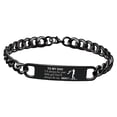 thumbnail image 3 of Pulsera de cadena de eslabones Pulsera de eslabones Brazalete Hip Hop Joyería Pulsera del día para Navidad Día de Acción de Gracias negro, 3 of 8