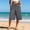 Linen pants-40Dark Gray, variant on Gamivast Linen Capri Pants for Women Cropped Wide Leg High Waisted Flowy Pants Drawstring Elastic Waist Culotte Pants with Pockets for Vacation Casual Days Breathable Lounge Beach Wear