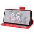thumbnail image 3 of Wallet Case for Google Pixel 6A, Soft Silicone Lychee Pattern PU Leather Shockproof Flip Cover with Card Slots Holder Magnetic Clasp Lock Drop Resistant Kickstand Phone Case,Red, 3 of 5