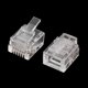thumbnail image 3 of RJ11 6P4C Adapter Jack Telephone Phone Handset Cable Wire Connector Clear 50pcs, 3 of 4