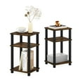thumbnail image 6 of Furinno Just 3-Tier Turn-N-Tube End Table, 2-Pack, Amber Pine/Black, 6 of 8