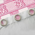 thumbnail image 4 of jejeloiu Cheetah Leopard Print Blackout Curtains,Patchwork Geometric Plaid Curtains Pack of 2 (38x45 Each),Pink White Zebra Print Window Curtains For Teens Kids,Breathable Home Decor, 4 of 6