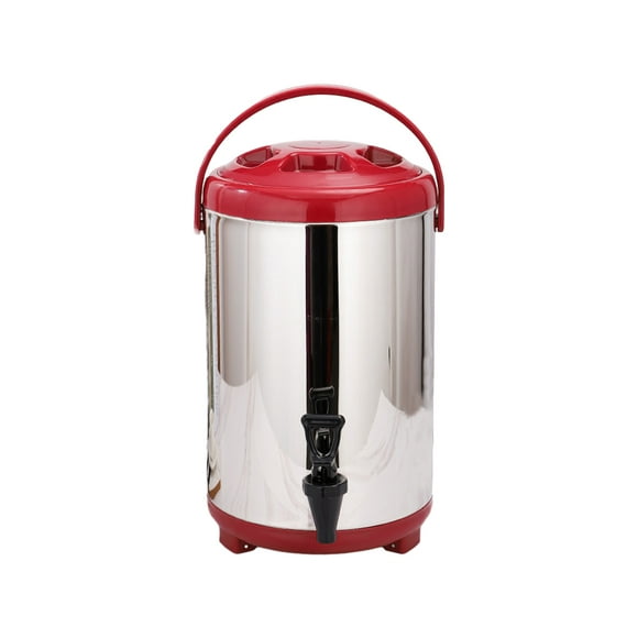 Toystoory Barriles aislantes de acero inoxidable de gran capacidad que preservan el sabor del té exquisitos y prácticos Teteras cubierta roja de acero