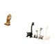 thumbnail image 5 of Figura de león, estatua de jirafa, adorno de resina, escultura de ciervo, cerámica, decoración moderna, acabado liso, ideal para estante, escritorio,, 5 of 8