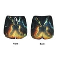 thumbnail image 3 of Zeuib Firefly Forest Fox Print 2 in 1 Women's Workout Shorts for Gym Yoga Running, Athletic Shorts with Phone Pockets-XX-Large, 3 of 7