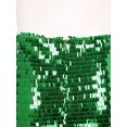 thumbnail image 6 of Oyolan Women's Sparkle Glitter Sequins Bodycon Pencil Skirt Micro Mini Skirt Night Out Party Club Green M, 6 of 7
