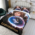 thumbnail image 3 of Laberinto (Película) Conjunto de sábanas temático, trío de piezas, cómodo y amigable con la piel, diseño único, regalo de decoración para el hogar para familiares, amigos y fans,140cm *210cm, 3 of 6