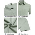 thumbnail image 5 of COOFANDY Men's Button Down Shirt Short Sleeve Casual Stylish No Tuck Shirt for Men, 5 of 6