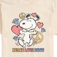 thumbnail image 3 of Peanuts - Peace Love Dogs - Men's Short Sleeve Graphic T-Shirt, 3 of 6