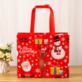 thumbnail image 5 of Bolsas de regalo de Navidad, bolsa de mano con forma de copo de nieve de Papá Noel y alce, bolsas de regalo para niños, bolsa impermeable no tejida gruesa, decoración navideña, 5 of 5