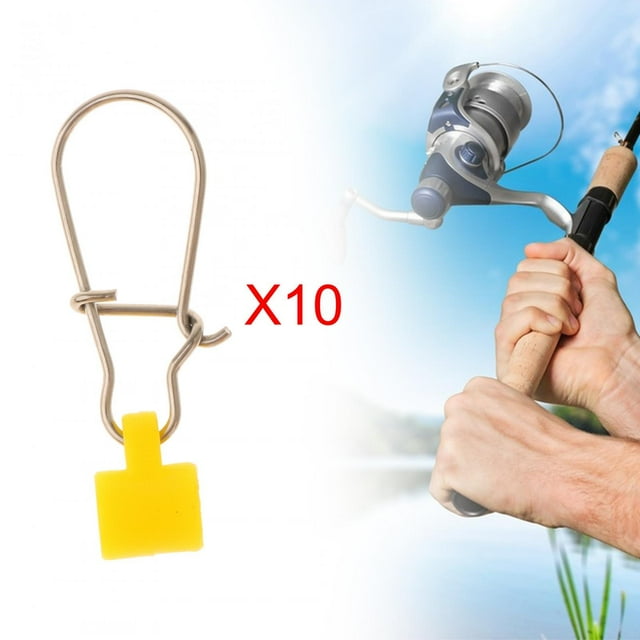 Colaxi 10 Pieces Fishing Line Sinker Slides, Fishing Line Connector, Fishing Equipment Tool, Sinker Weights Connector for Freshwater Yellow