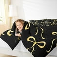 thumbnail image 4 of jejeloiu Cartoon Bow Tie Bedding Comforter Set,Kawaii Bowknot Print Twin Comforter Sets,Yellow Ribbon Bowtie Bedding Set For Girls Kids,Microfiber Bedroom Decor Reversible,2pcs, 4 of 8