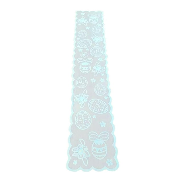 Caminos de mesa de Pascua mayimx cubierta de tela azul Manteles