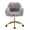 Gray, variant on Faux Fur Desk Chair, Cute Fluffy Upholstered Padded Seat, Vanity Accent Modern Height Adjustable Swivel Arm Decorative Furniture for Living Room, Makeup, Home Office, Teen Girls Bedroom, White