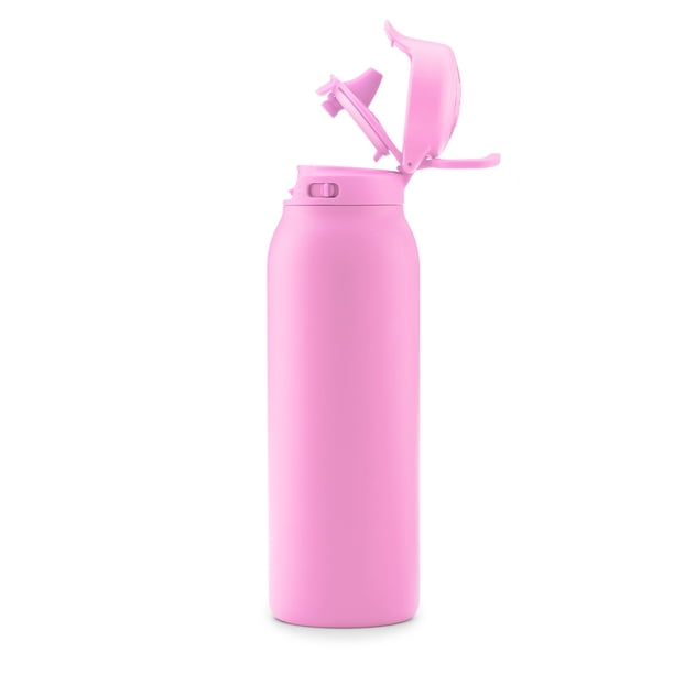 Ello Flip & Fill 32 oz Stainless Steel Water Bottle with Flip-Top