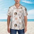 thumbnail image 2 of Xecao Rabbit In Space print Hawaiian shirt - a stylish short-sleeve button-down for men, perfect for casual beach and tropical outings., 2 of 9
