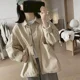 thumbnail image 2 of Chaquetas sólidas para mujer, ropa de trabajo informal de estilo coreano, prendas de abrigo, cárdigans holgados de cuello alto, abrigos vintage de manga larga, blusas para mujer, 2 of 5