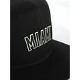 thumbnail image 6 of Original Snapback Custom American Cities State Letters Ajustable Flat Visor Cap (Miami Black, White Black), 6 of 7