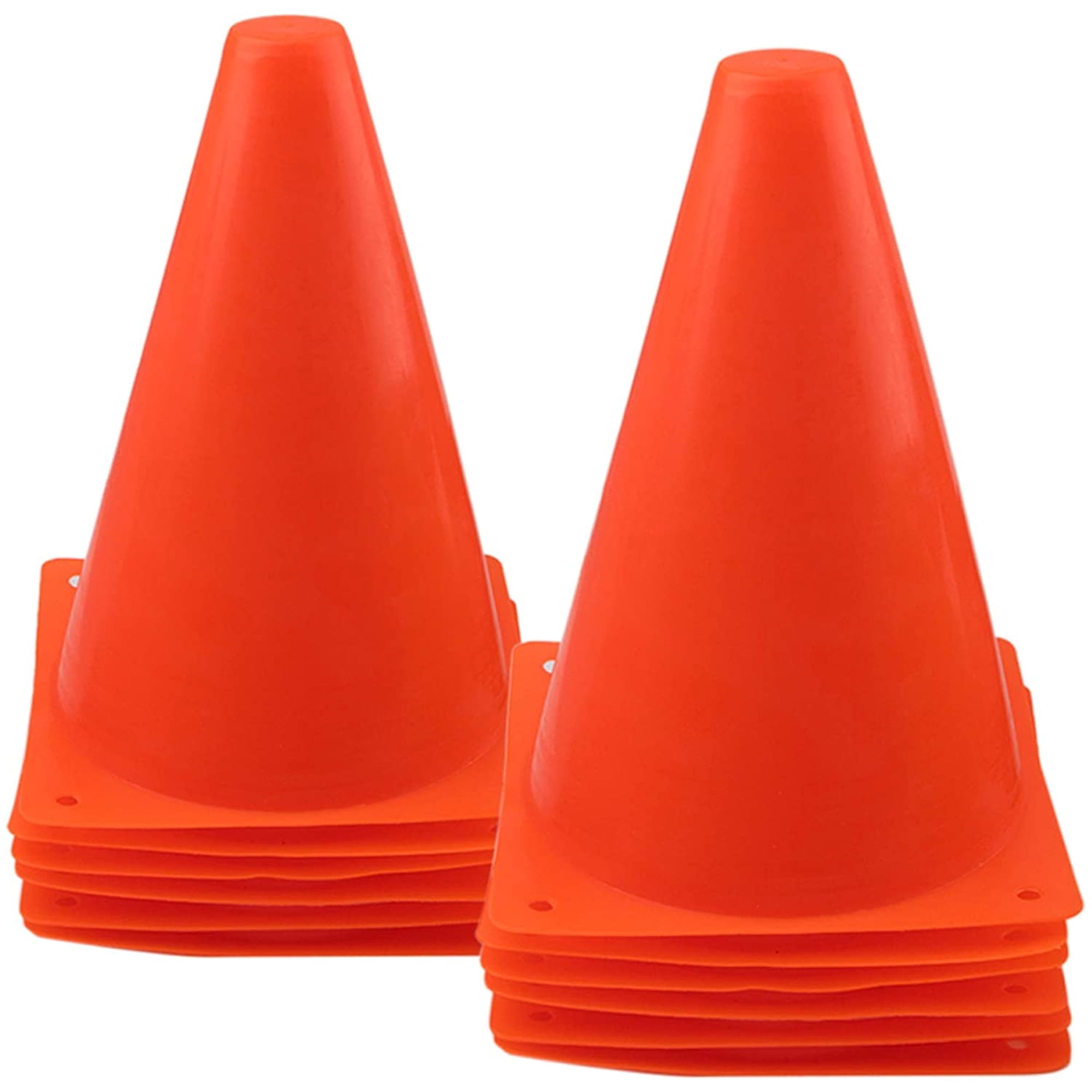 Ambifirner Soccer Cones Sports 7 Inch Training Cones: 12pcs Plastic Small Training Cones Set for Soccer Practice Football Basketball Drills Field Markers, Indoor and Outdoor Games