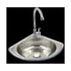 thumbnail image 3 of Lavabo de esquina para baño, lavabo triangular de acero inoxidable de alta calidad con diseño que ahorra espacio para lavabo de baño de cocina, lavabo de un solo tazón montado en la pared con, 3 of 6