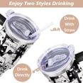 thumbnail image 4 of 40 oz Cute Cat Tumbler with Handle and Straw Lid cat gifts for cat lovers for Women Double Insulated Cup Travel Coffee Mug, 4 of 6