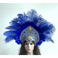 thumbnail image 1 of Tocado para danza del vientre, suministros de Halloween, diadema para danza, tocado de plumas, diadema navideña para mujer, diadema exterior, 1 of 6