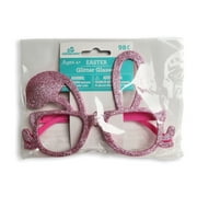 Way To Celebrate Pink Glitter Glasses.