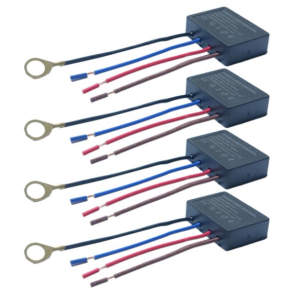 4 unidades Interruptor táctil Switch 4-Way Sensor de atenuación táctil para lámparas de mesa, lámparas de pared